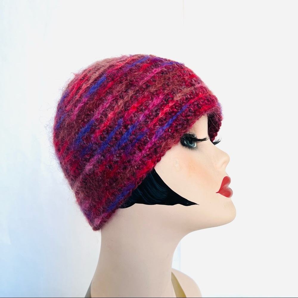 Roman Keflay Hand Crochet Wool & Mohair Hat